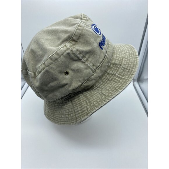 Penn State Nittany Lions Tan Khaki Bucket Hat Adult Cap Fishing Camp Cotton - Picture 3 of 10